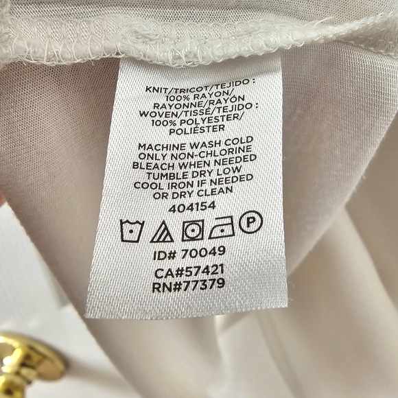 Ann Taylor Winter White Mixed Media Jersey Tank Scoop Neck Layering Shell MP - Picture 12 of 16